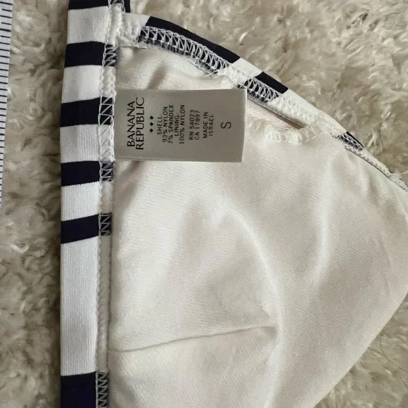Banana Republic Navy and White Bikini Top - Picture 3 of 4